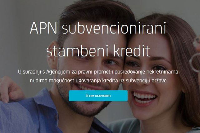 PROAGENT-OVE NEKRETNINE I APN SUBVENCIONIRANI STAMBENI KREDIT ZAGREBAČKE BANKE