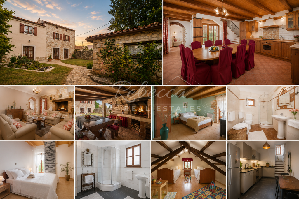 Villa in pietra autentica 180 m², 4 camere da letto, ristrutturata 2004, Marčana – Perfetta per abitare e affittare