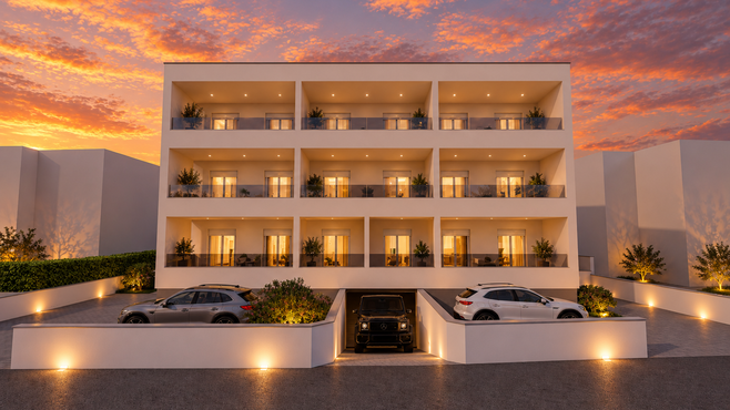 NOVOGRADNJA ZADAR - CRVENE KUĆE 1-SOBNI STAN 52,80 m² + VELIKA LOĐA 19,80 m² + 2 PARKIRNA MJESTA