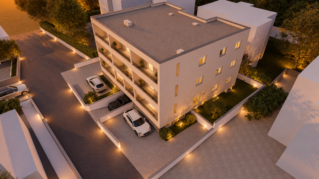 NOVOGRADNJA ZADAR - CRVENE KUĆE | 1.5 SOBNI STAN 43,40 m² + LOĐA | OTVOREN POGLED NA MORE + 2 PARKIRNA MJESTA
