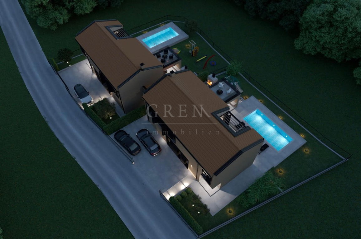 Građevinsko zemljište Sveti Lovreč, 1300 m2 sa građevinskom dozvolom