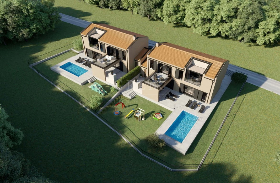 Građevinsko zemljište Sveti Lovreč, 1300 m2 sa građevinskom dozvolom