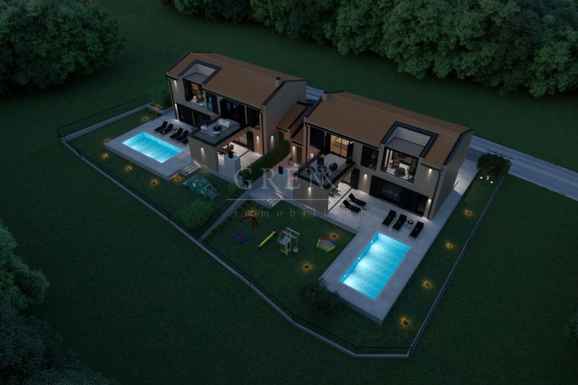 Građevinsko zemljište Sveti Lovreč, 1300 m2 sa građevinskom dozvolom