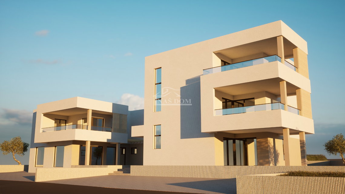Luksuzni penthouse u Vodicama s pogledom na more – vanjski izgled zgrade